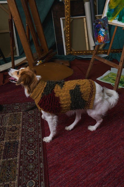 407 Pet Knitwear Cable & Furry Intarsia