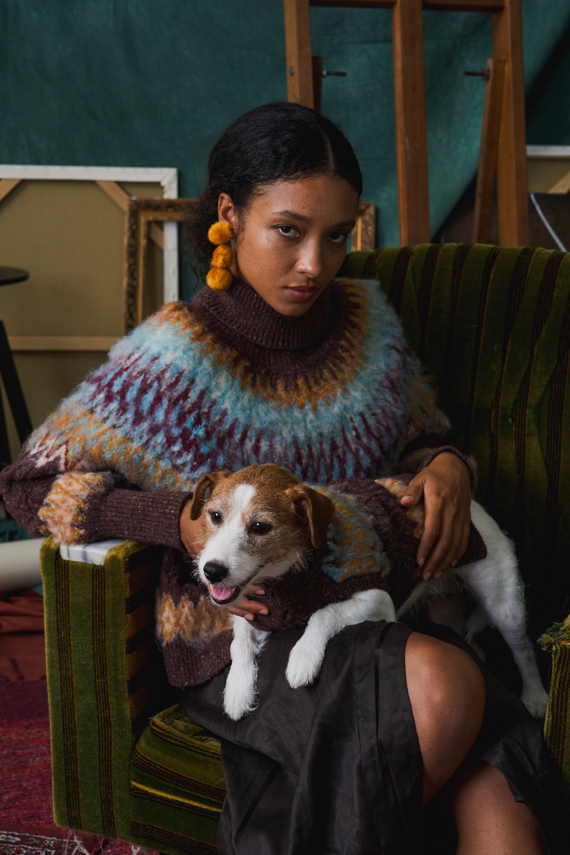 410 Retro Furry Yoke Jacquard Pet Knitwear – MULTI LAB
